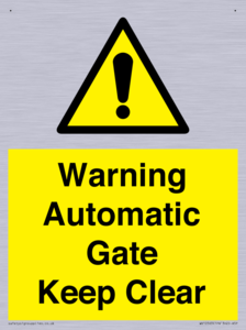 Warning Automatic Gate Keep Clear